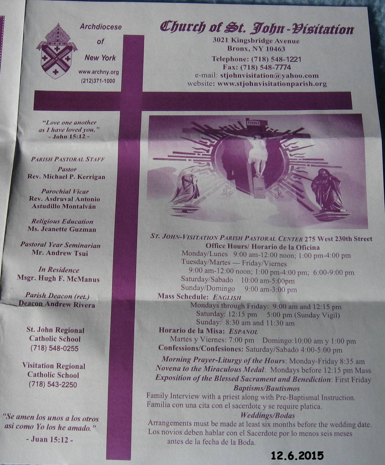 Bronx Catholic St. John Visitation