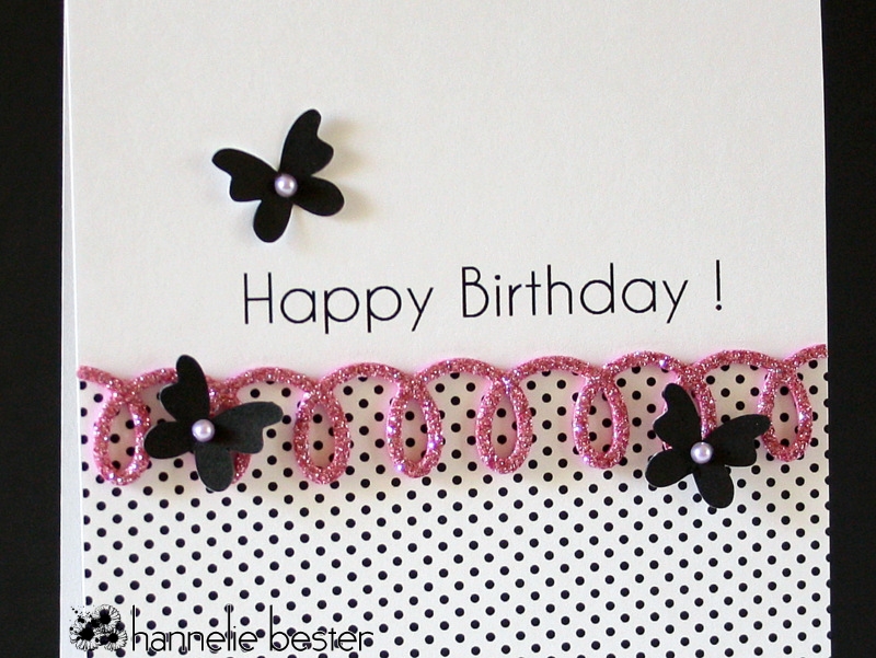 butterfly and loopy border die birthday card