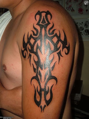 Tribal Cross tattoos for men