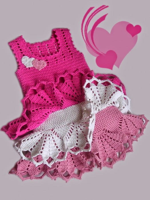 DIY Crochet Valentine Dress with Free Pattern - Handy DIY