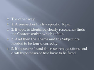 legal writing: Selection of a Research Topic