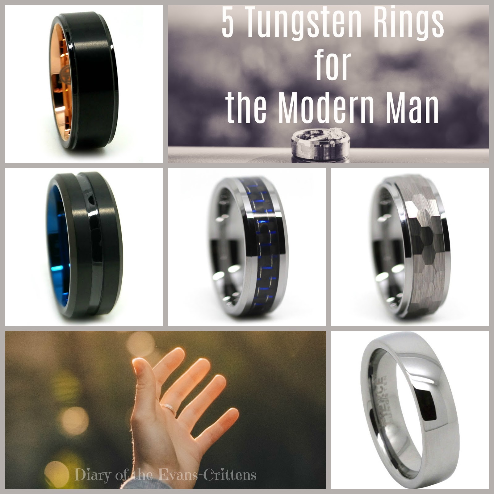 , Style:  5 Tungsten Rings for the Modern Man