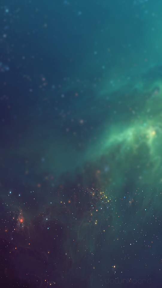 Blurred Deep Space Green Nebulae  Android Best Wallpaper