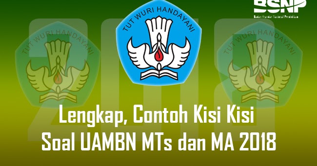 Lengkap Contoh Kisi Kisi Soal Uambn Mts Dan Ma 2019 Bospedia