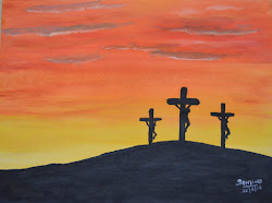 easy painting cross simple things sunset silhouette background known