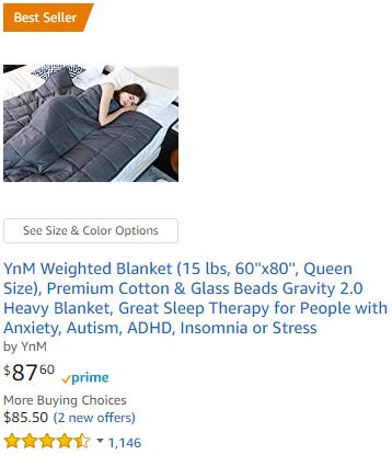 weighted blanket to improve sleep