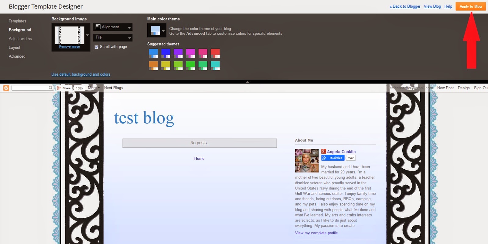 Upload Your New (Made by You) Background Image to Your Blog