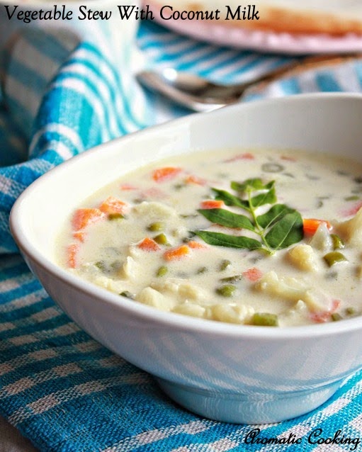 Aromatic Cooking Vegetable Stew With Coconut Milk