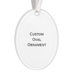 Custom Oval Photo Acrylic Christmas Ornament