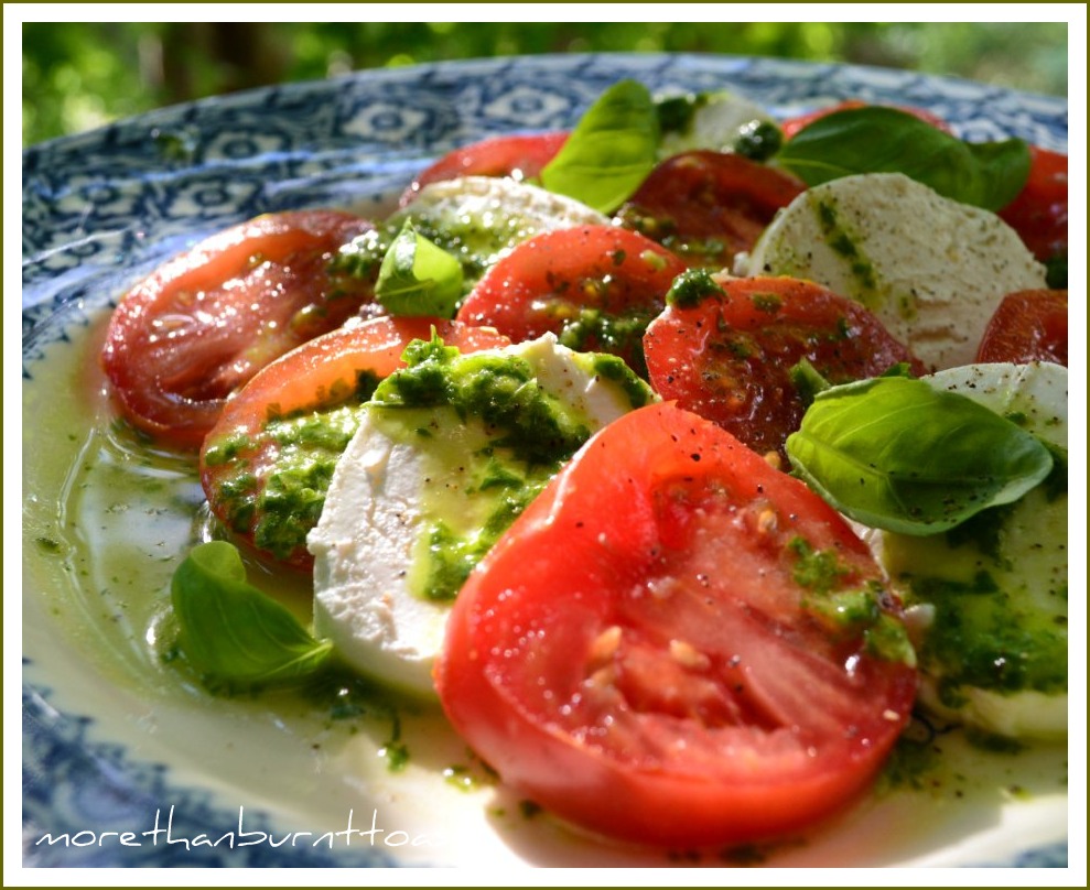more than burnt toast Martha Stewart's GoatCheese Salad with Basil
