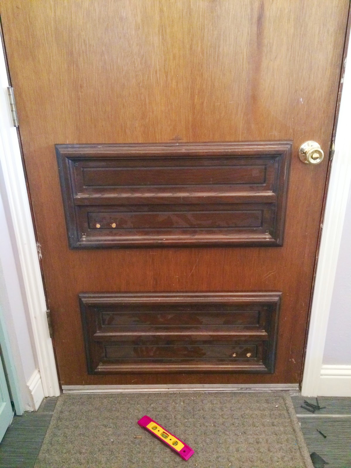 The Burrow Ugly door makeover how to cover a doggie door