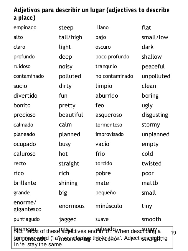 Lista De Adjetivos Para Describir Lugares En Ingles Kulturaupice Hot Sex Picture Lista De Adjetivos Para Describir Lugares En Ingles Kulturaupice Hot Sex Picture