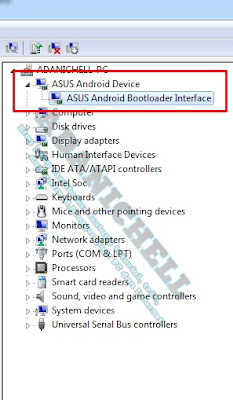 Asus android Bootloader Interface