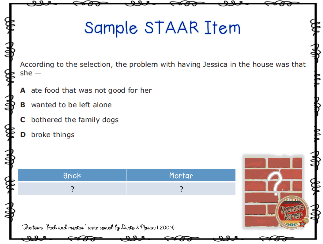 Koonce's Korner Building Academic Vocabulary "Brick and Mortar" Words