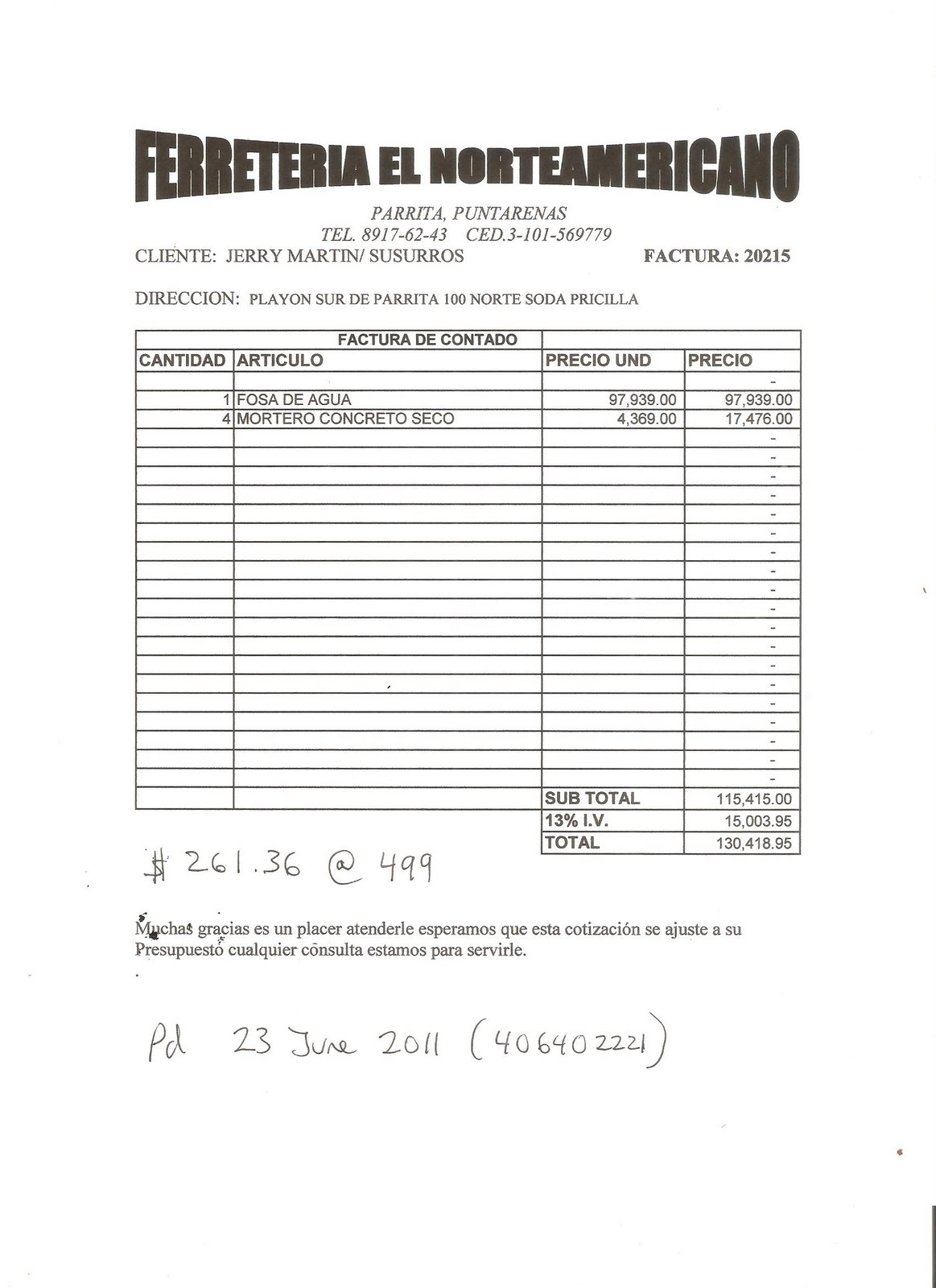 Casa Sussuros De Parrita Receipt Water Storage Tank, Concrete