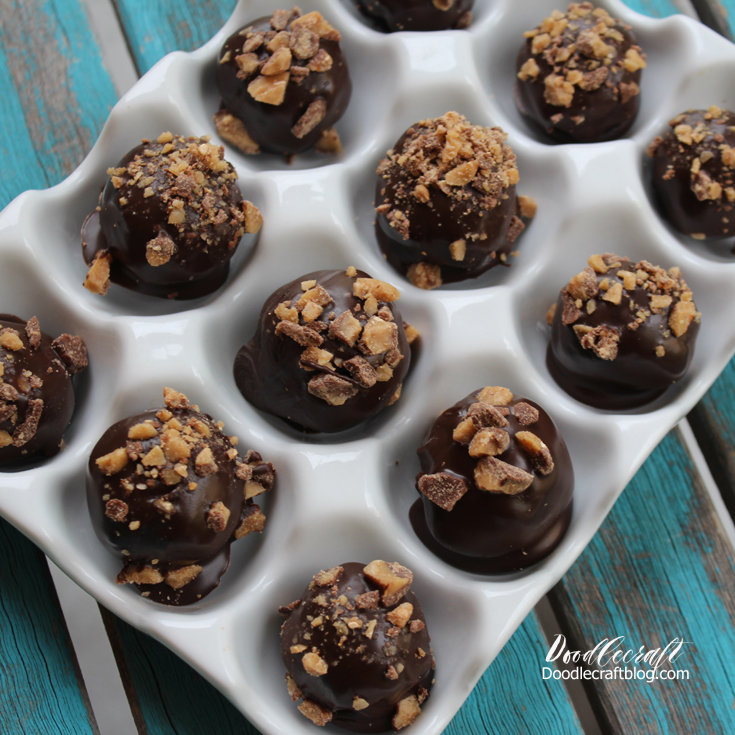 Toffee Bits Cookie Dough Truffles!
