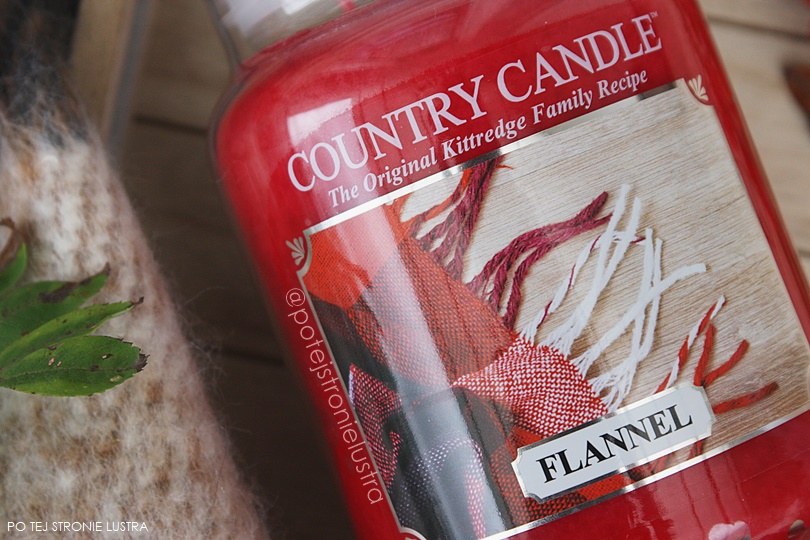 etykieta świecy zapachowej flannel country candle