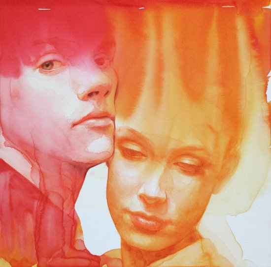Ali Cavanaugh arte pinturas aquarelas surreais afrescos modernos coloridos manchados