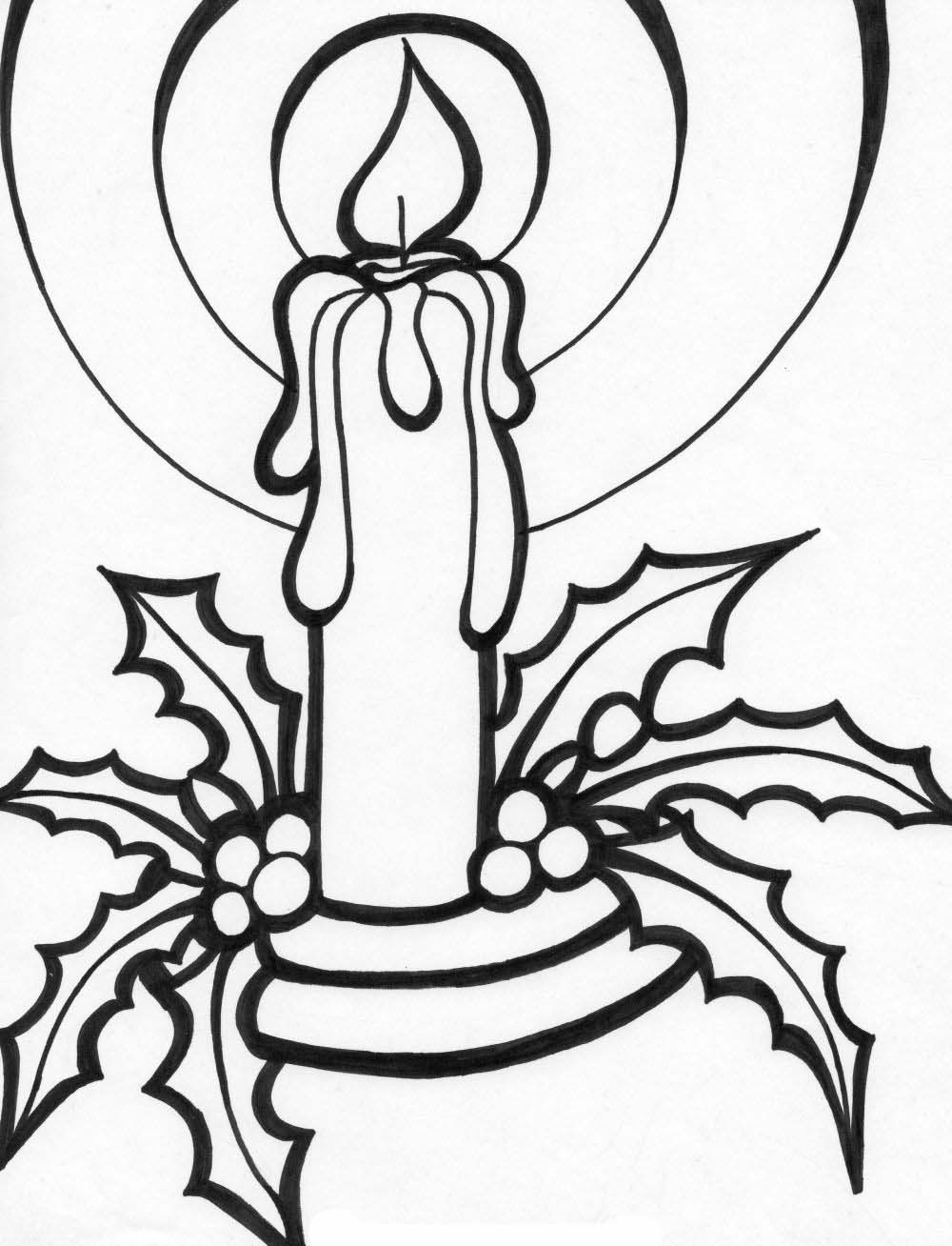 Church Candles Coloring Pages To Print