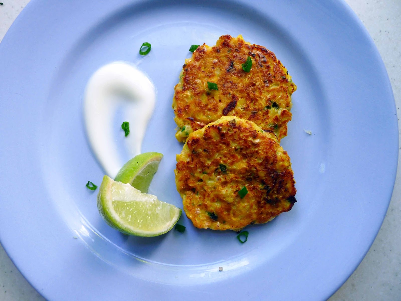 Happy Belly Sweetcorn and Spring Onion Fritters