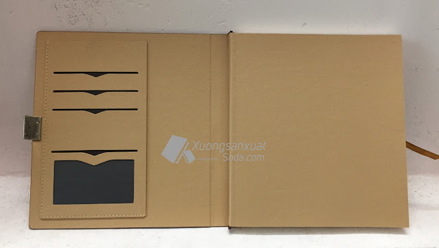 sổ dán gáy bìa da