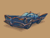 NOPAL Art: 1966 Batmobile sketch study