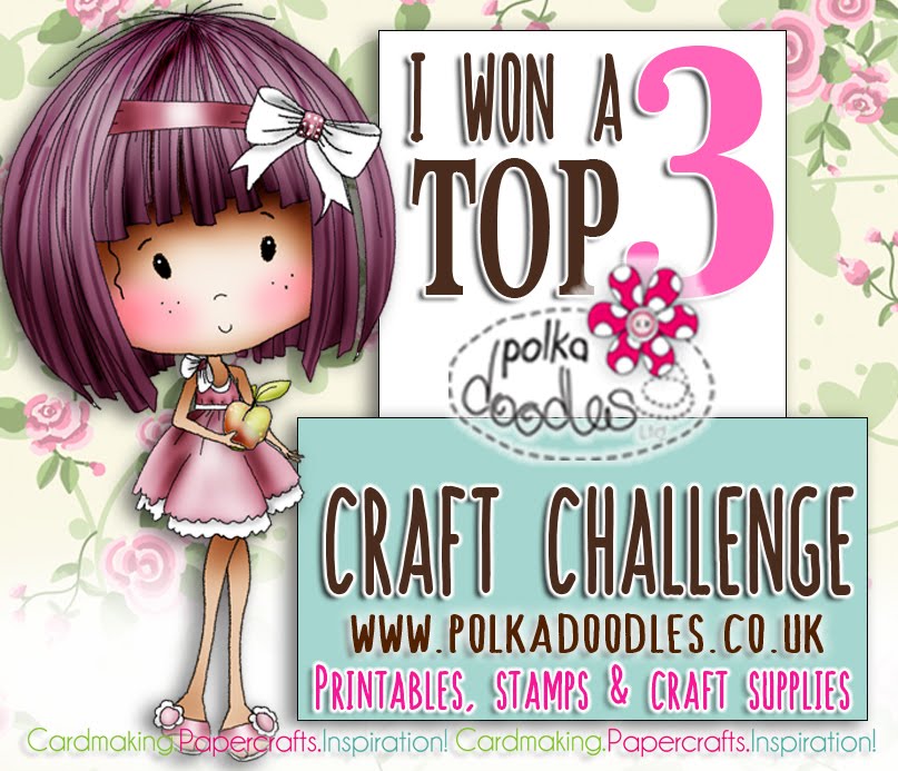 Top 3 Winner at Polkadoodles Craft Challenge