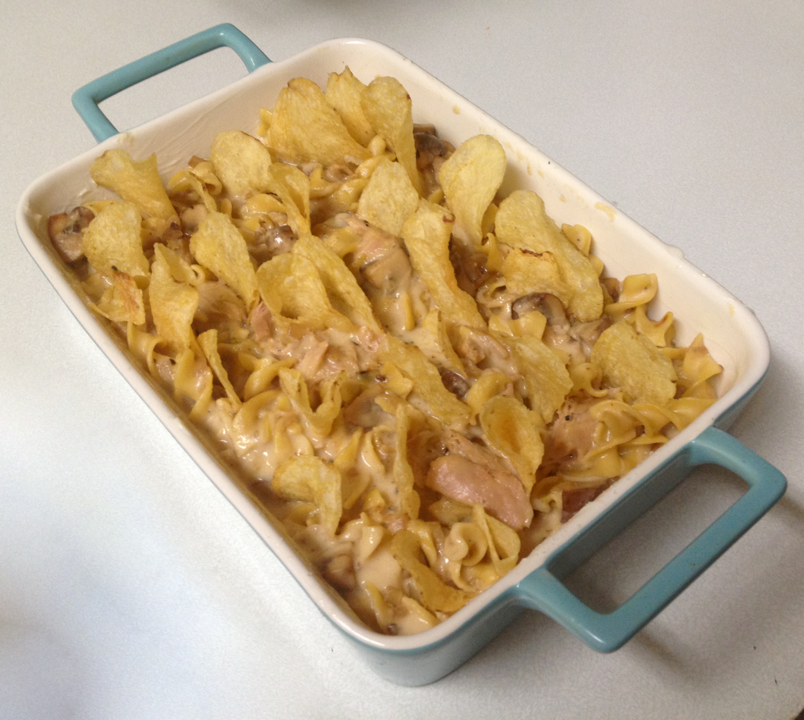 Definitely not your Mother’s Tuna Casserole with Dill and Potato Chips