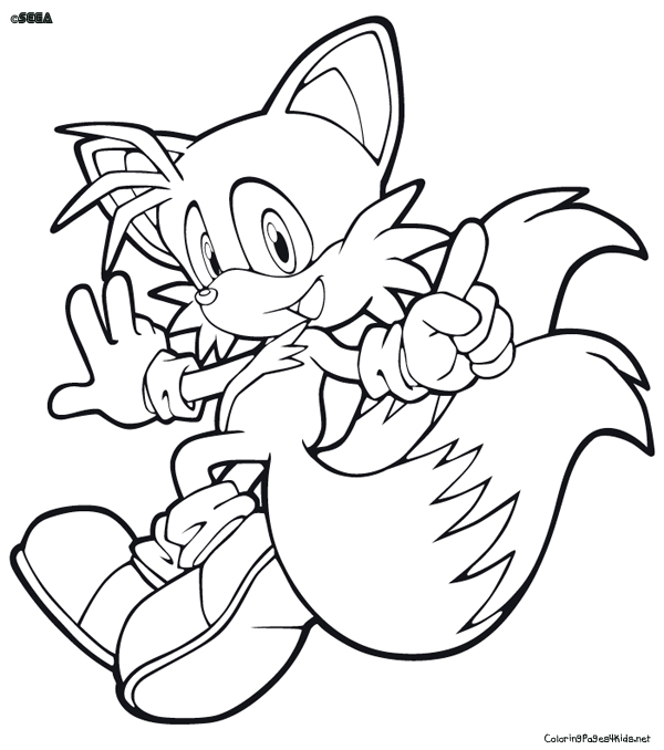 tail sonic hedgehog coloring pages - photo #24