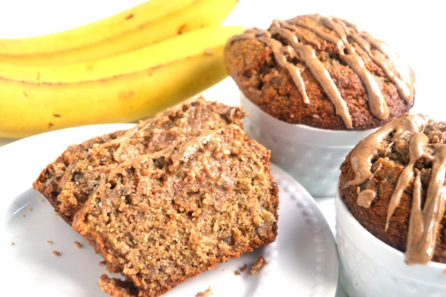 This Almond Cashew Butter Banana Bread is easy to make and is full of nutty and rich flavor. It is  made with whole-wheat flour and is moist and delicious! www.nutritionistreviews.com