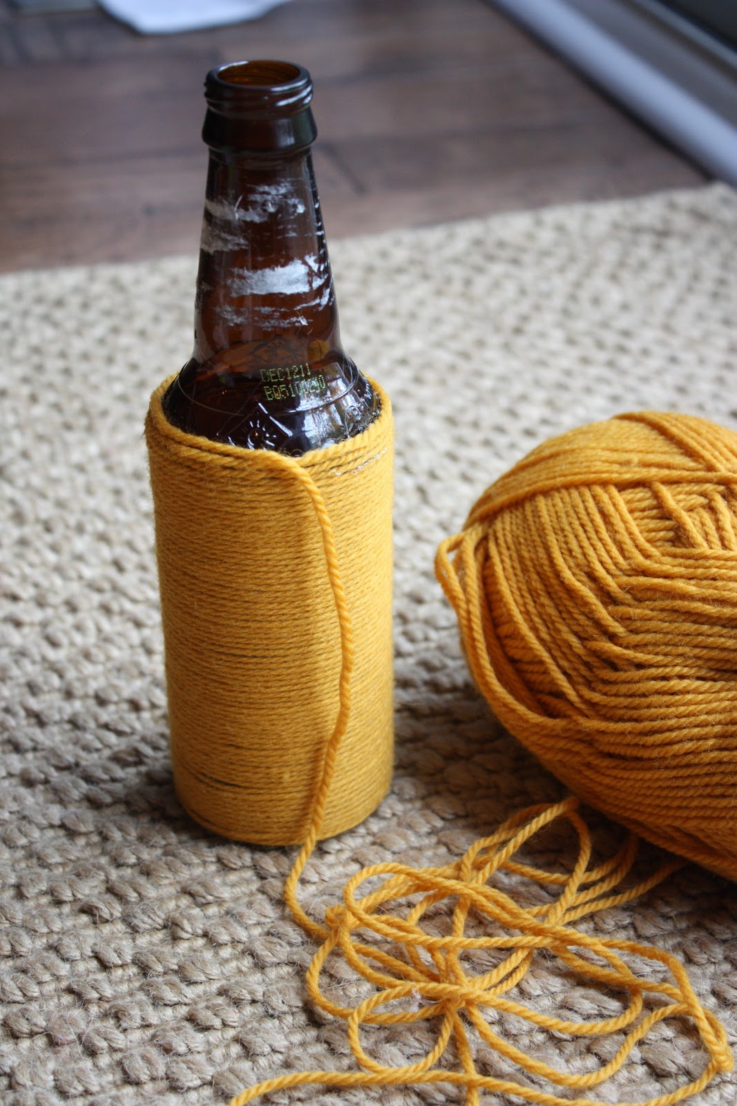 A Simple Kind of Life DIY I Tried Yarn Wrapped Bottles
