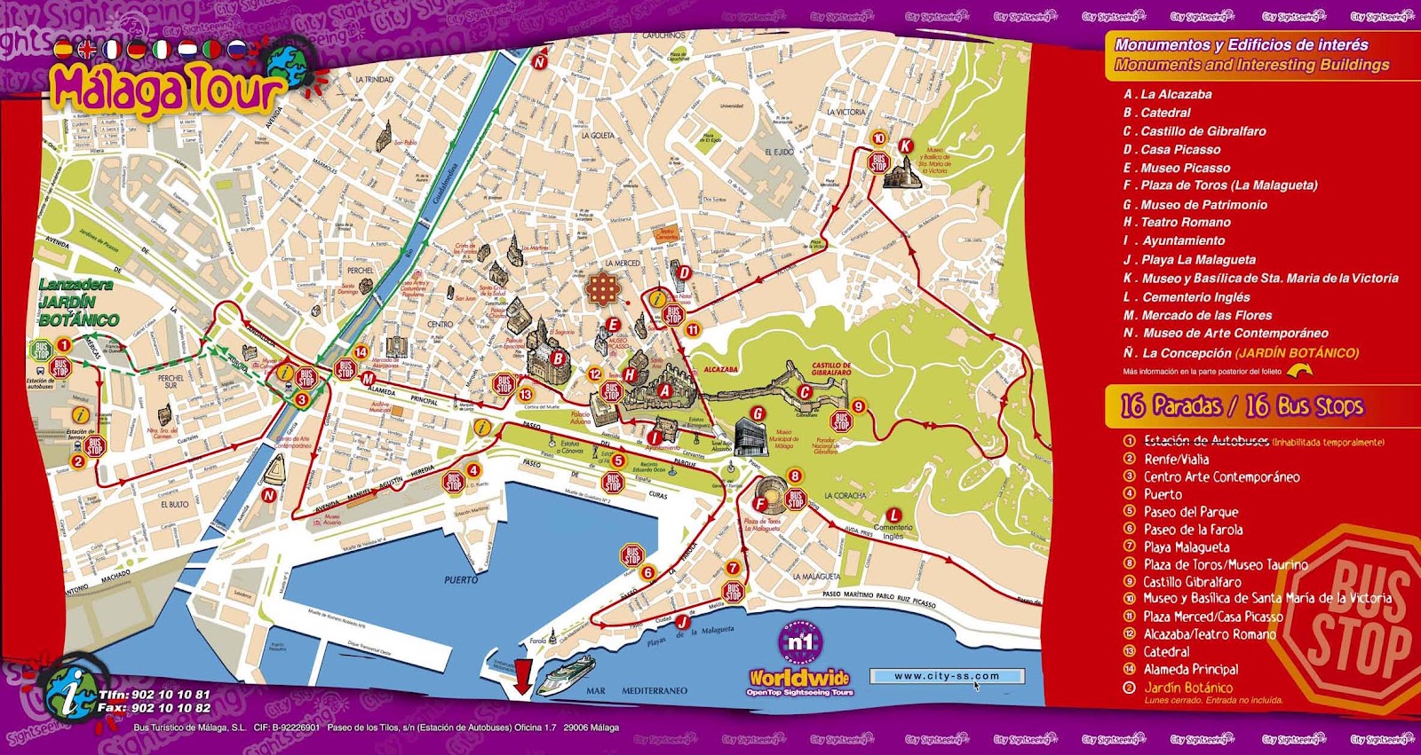 Malaga Route Map 