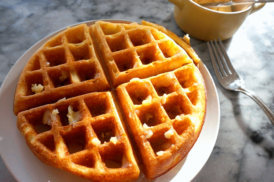 Yeasted Buttermilk Waffles