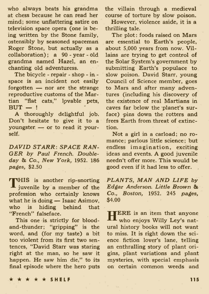 Marooned Science Fiction & Fantasy books on Mars Retro review Isaac