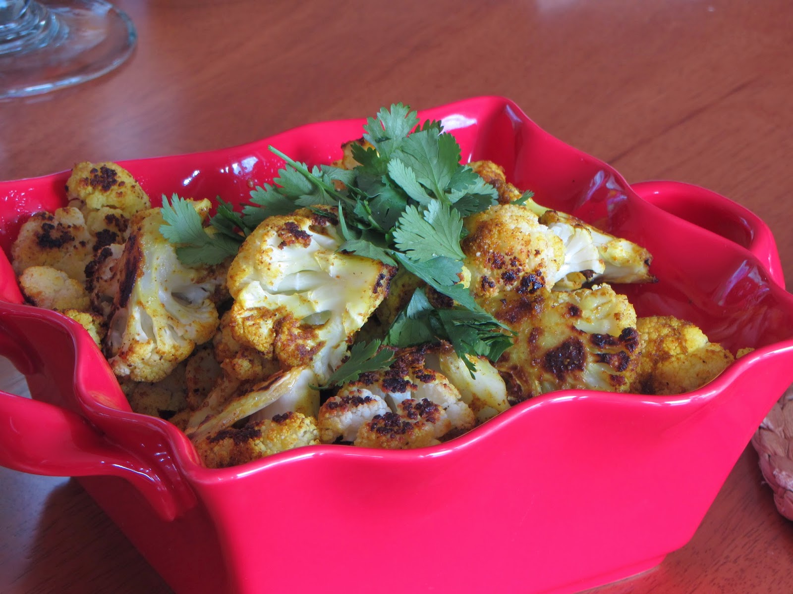 Tracy's Living Cookbook Roasted Curry Cauliflower