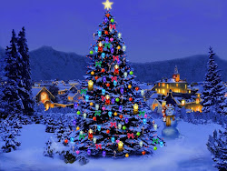 christmas wallpapers trees tree desktop backgrounds xmas 3d chrismas bing theme themes holiday pc lights snow setting
