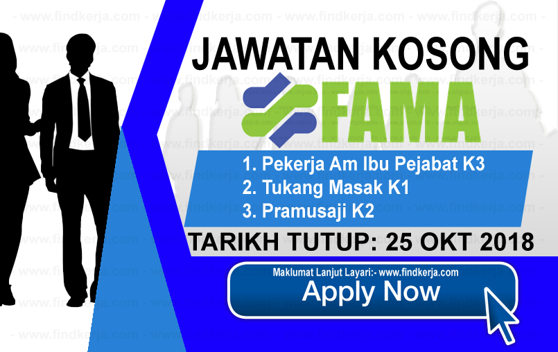 Jawatan Kerja Kosong FAMA - Lembaga Pemasaran Pertanian Persekutuan logo www.ohjob.info www.findkerja.com oktober 2018