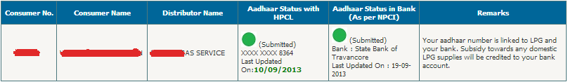 HP Aadhaar Status