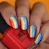 Rainbow Layered Nail Art 🌈🌈