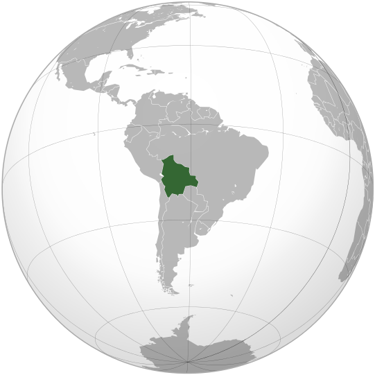 Letak negara Bolivia