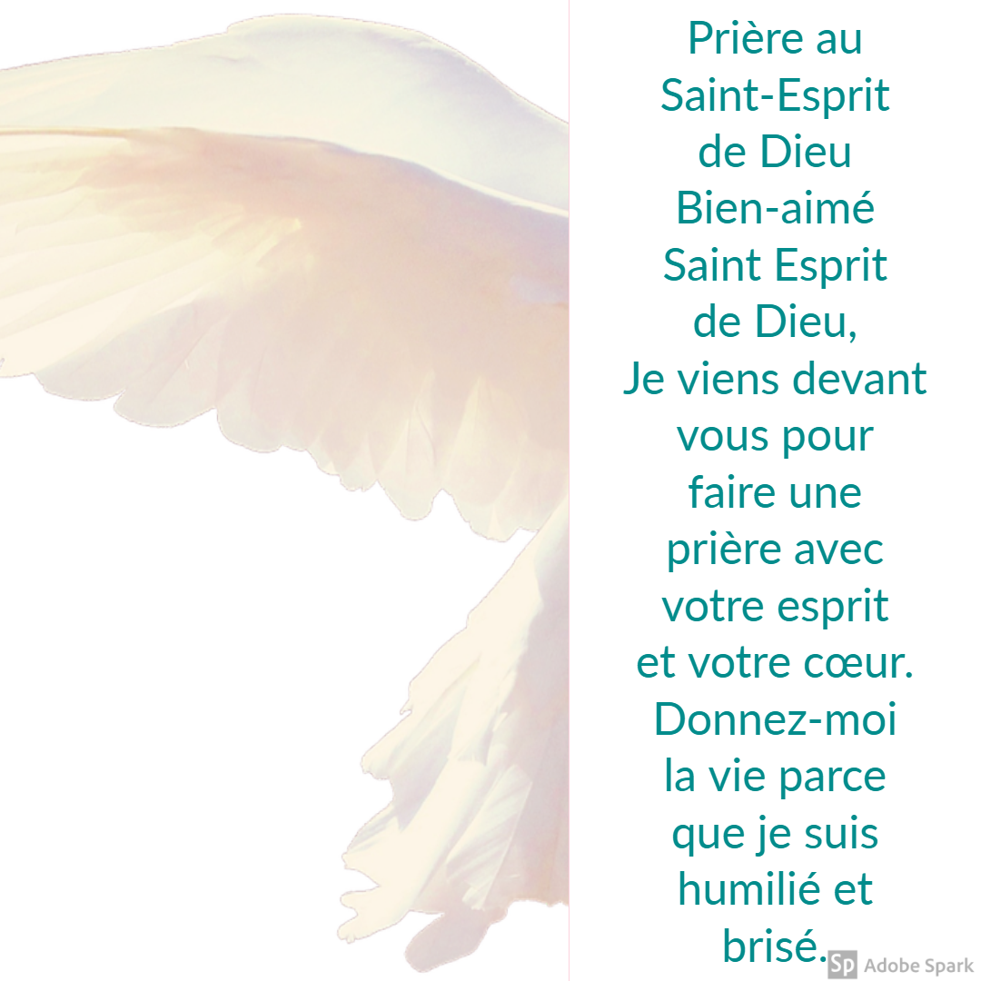 Une Prière de Mon Coeur Prière au SaintEsprit de Dieu Remplismoi