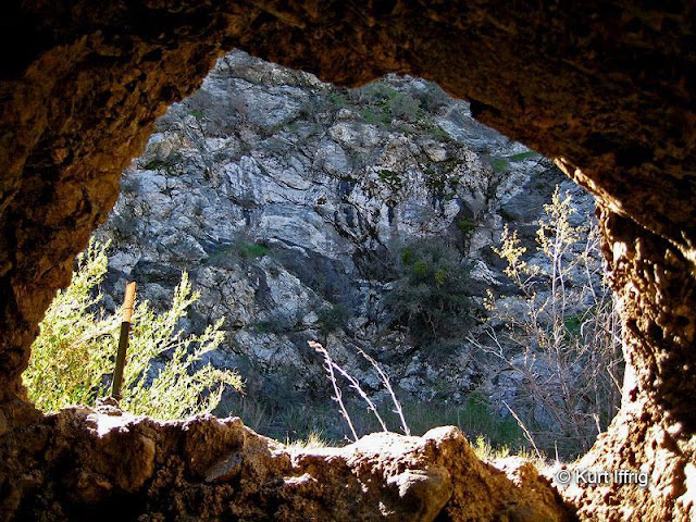 Just inside an unidentified Titanium Mine in Pacoima Canyon, possibly the Denver Group Mine.