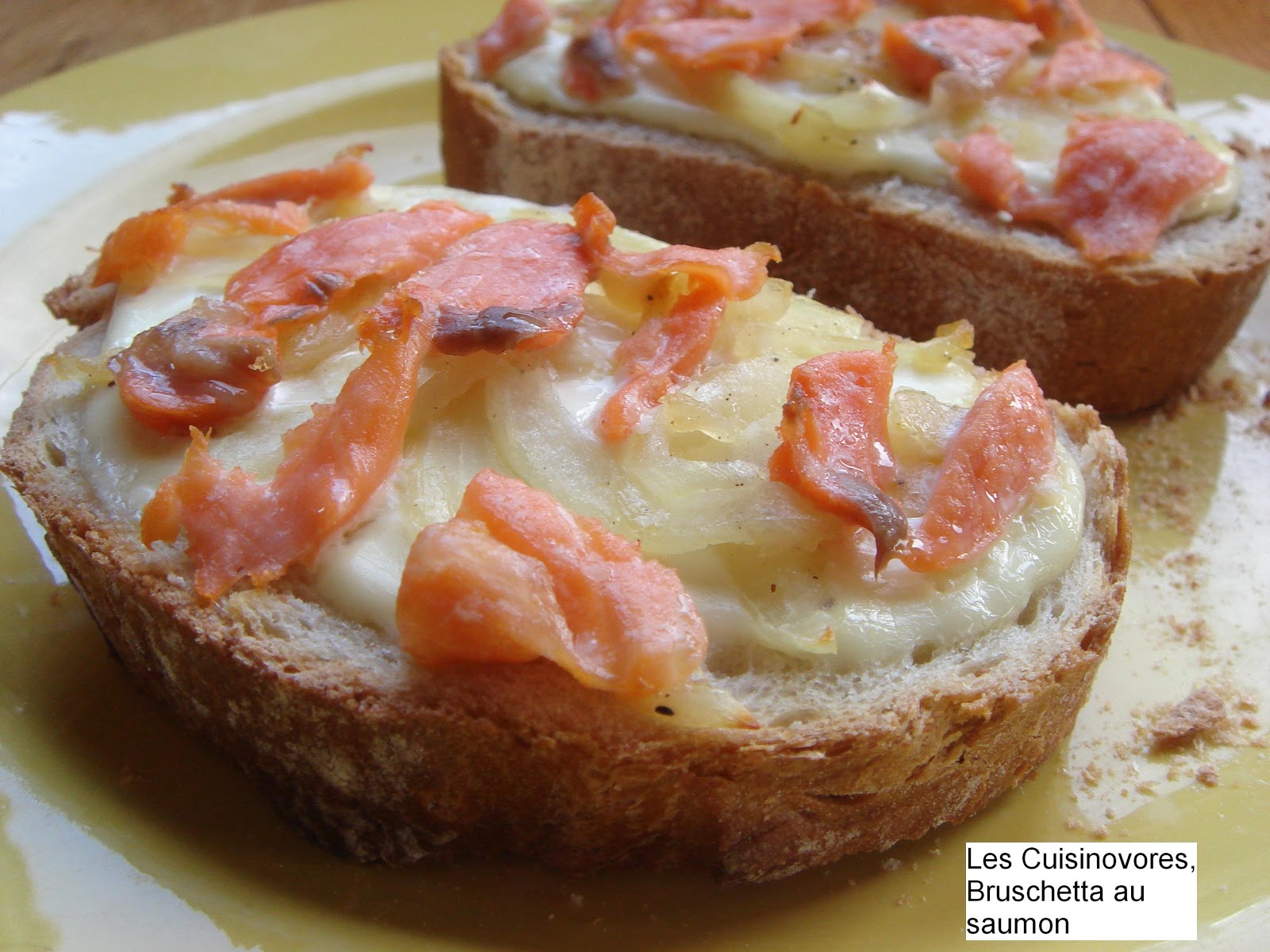 Les Cuisinovores Bruschetta au saumon fumé