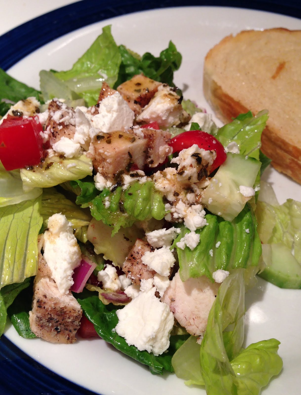 Near to Nothing Greek Salad with Chicken