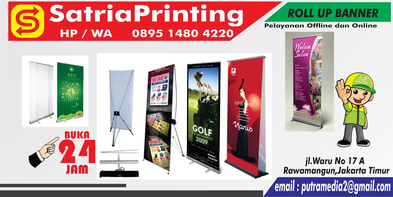 Aksesoris 65+ Cetak Roll Banner Jogja