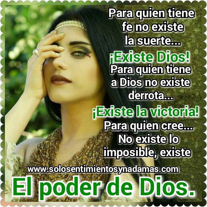 Para quien tiene fe no existe la suerte... - Solo sentimientos y nada mas