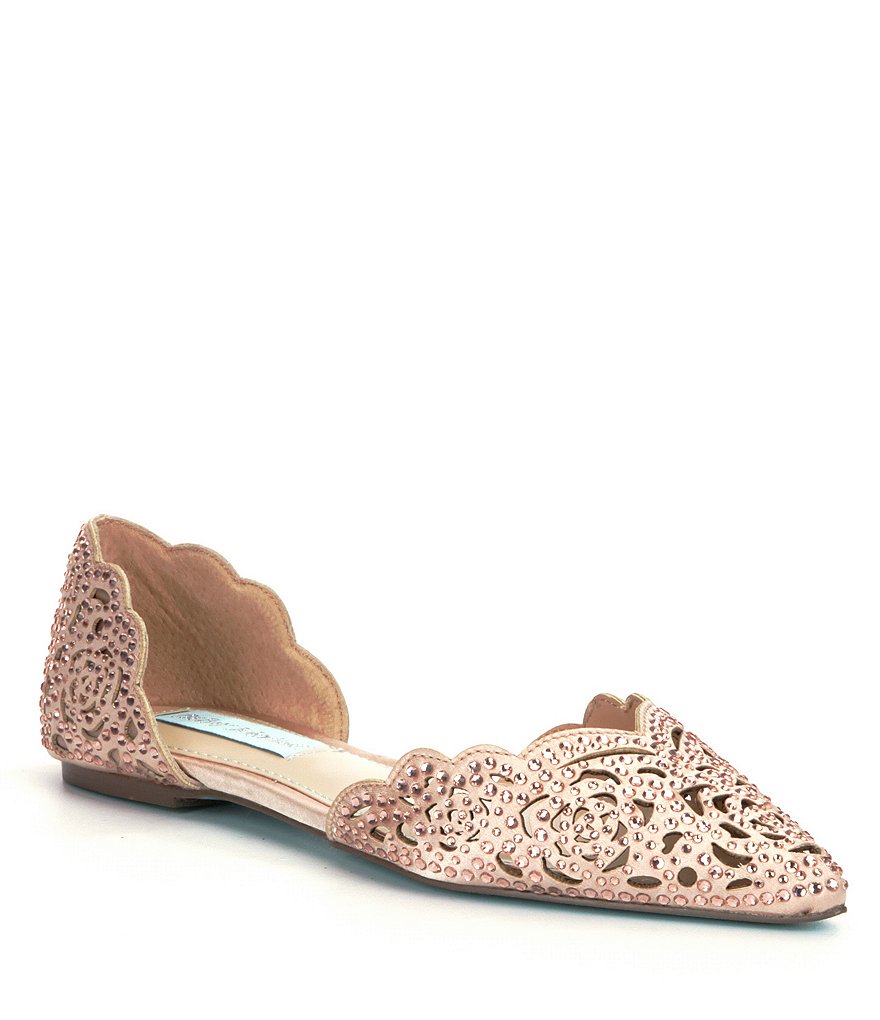 betsey johnson lucy embellished flats