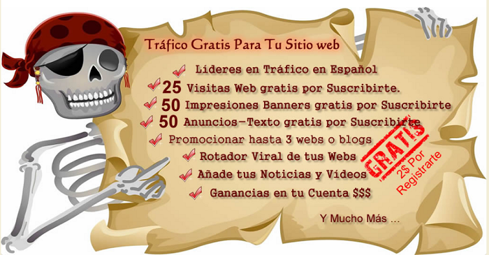 Visitas Pirata Bono por Registro