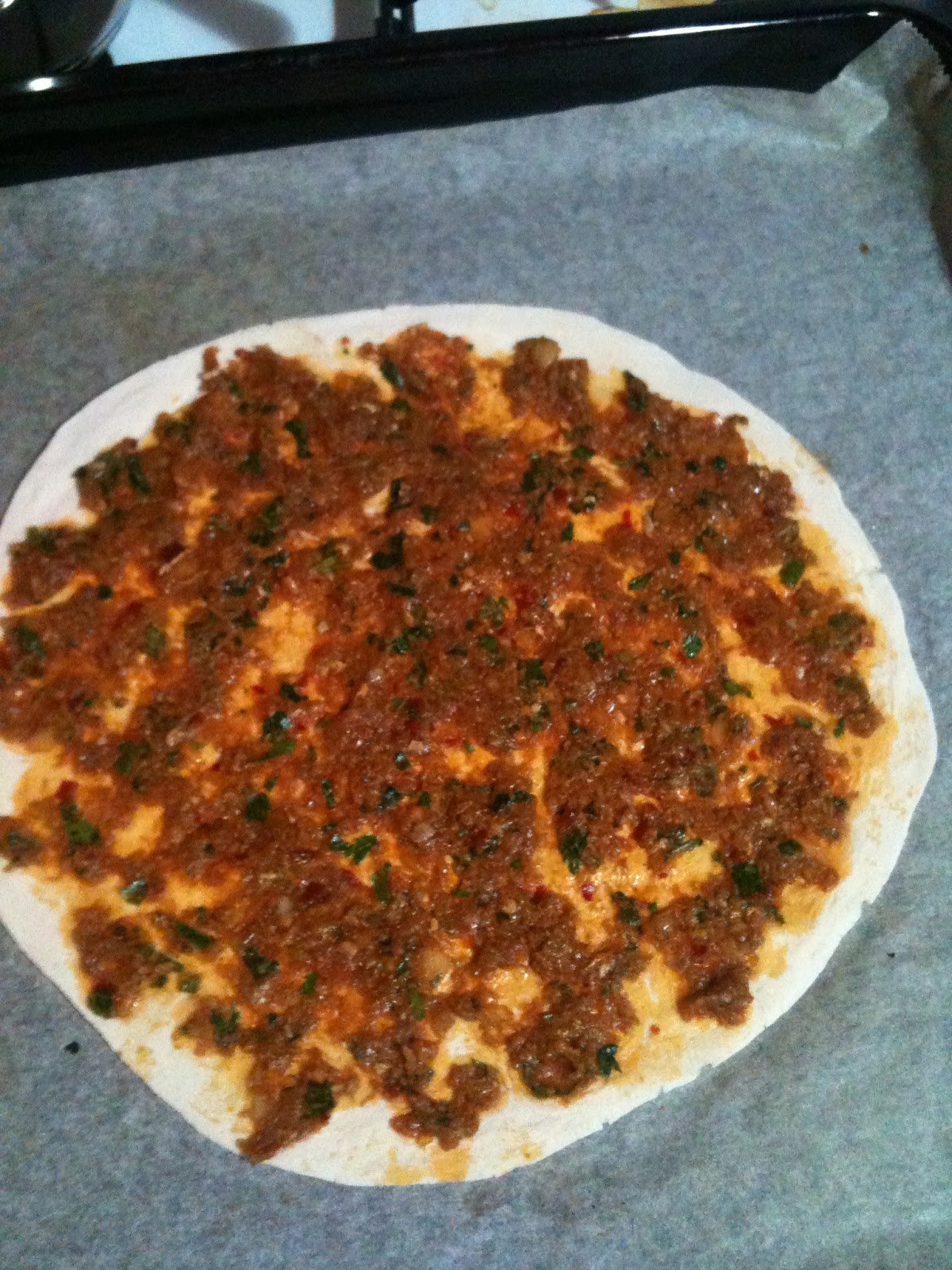 Beyaz Oklava Ev yapımı lahmacun