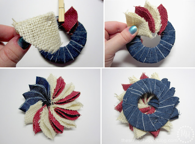 layering fabric circles